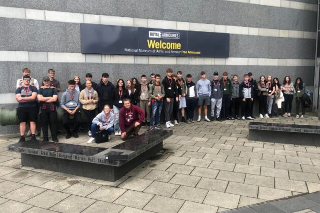 Group photo outside the Royal Arouries Museum